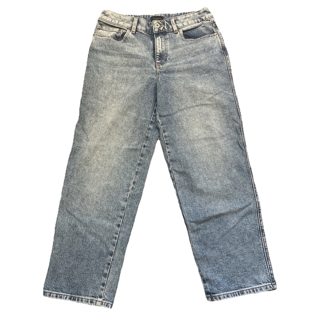 Talbots Jeans Women's Size 6 Blue‎ Stonewashed Denim High Waist Straight Ankle